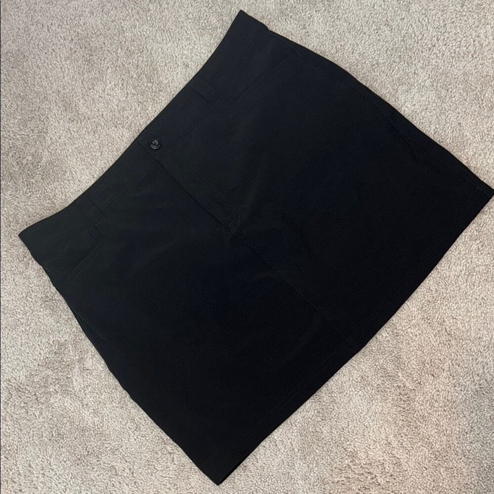 Eddie Bauer Classic Black Stretch Skirt Skort Golf Women's size 14